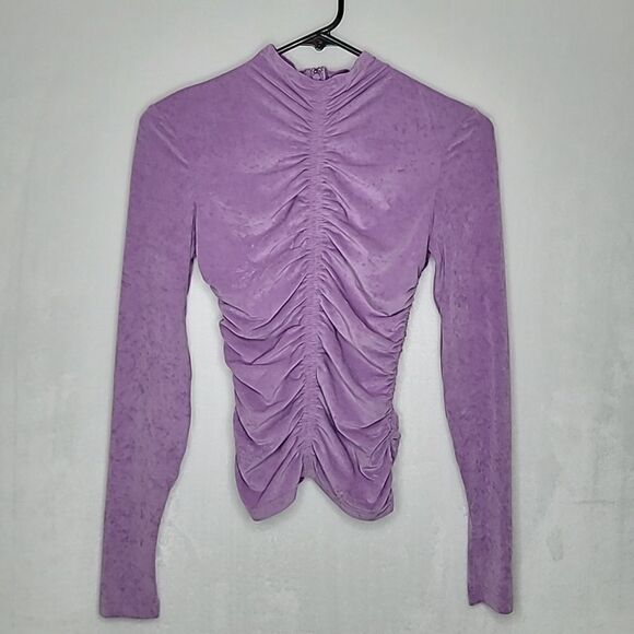 A.L.C Ansel Ruched Top in Lavender Size XS - Picture 1 of 14